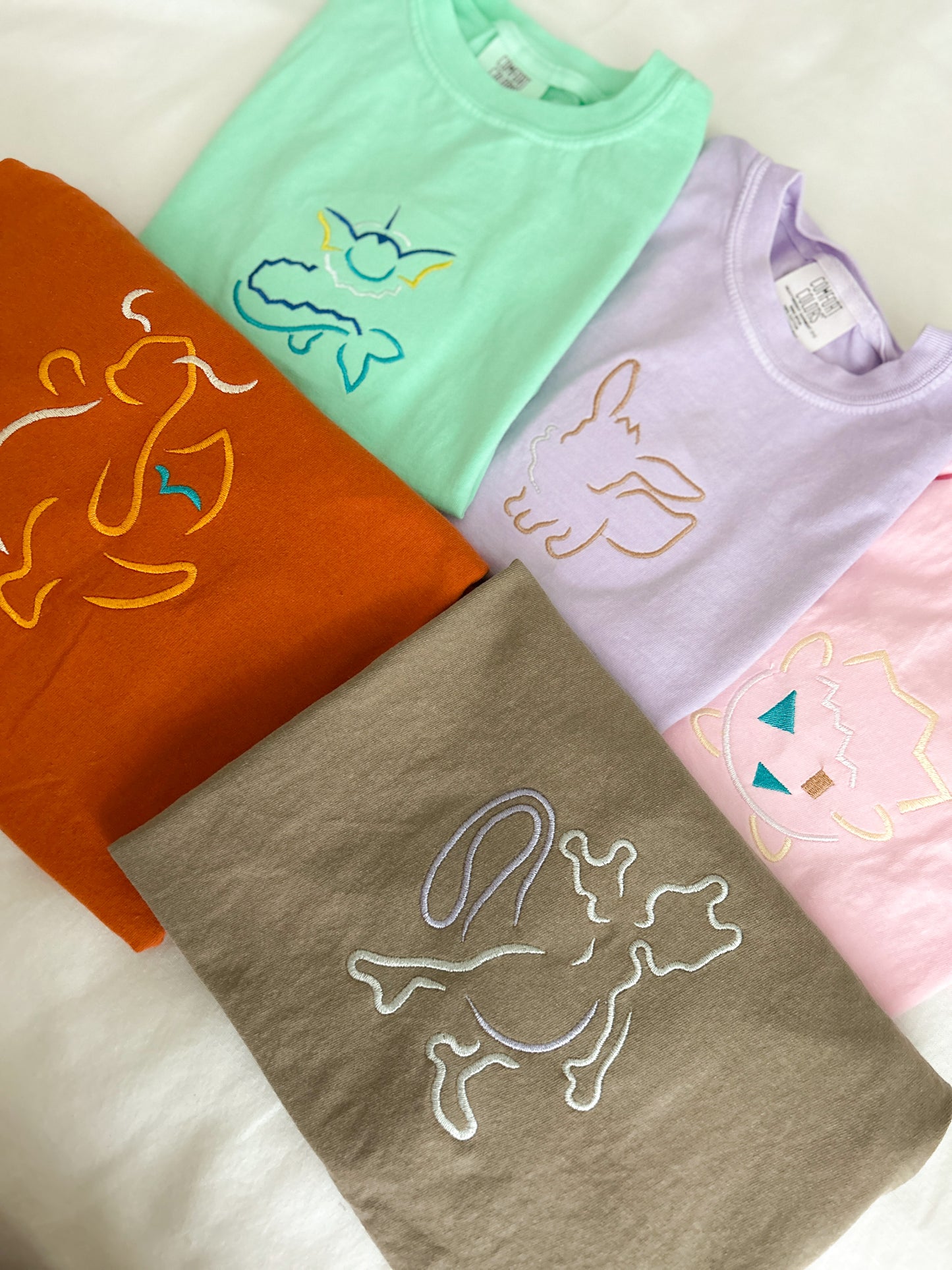 Pokemon Outline Tees