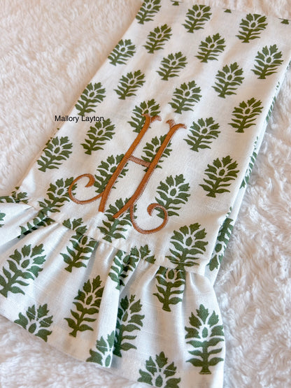 Green Pattern Kitchen Towels