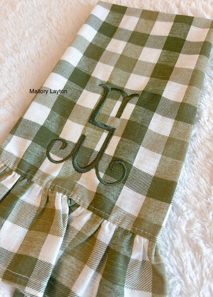 Green Pattern Kitchen Towels