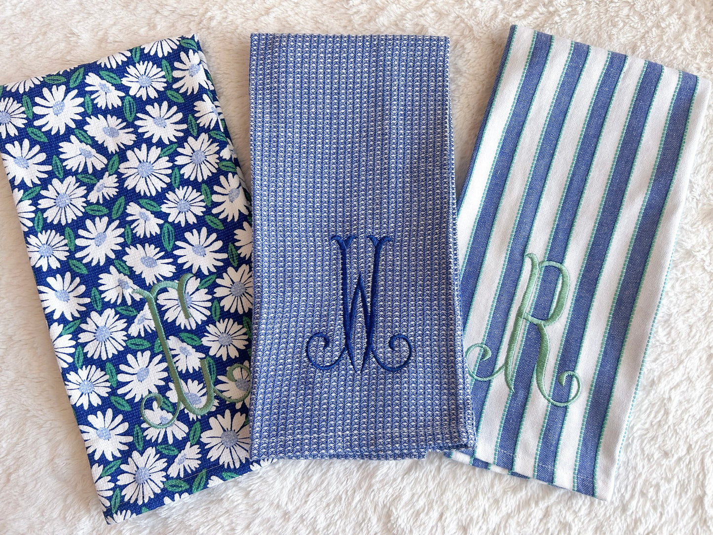 Blue Pattern Kitchen Towels