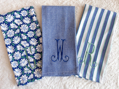 Blue Pattern Kitchen Towels