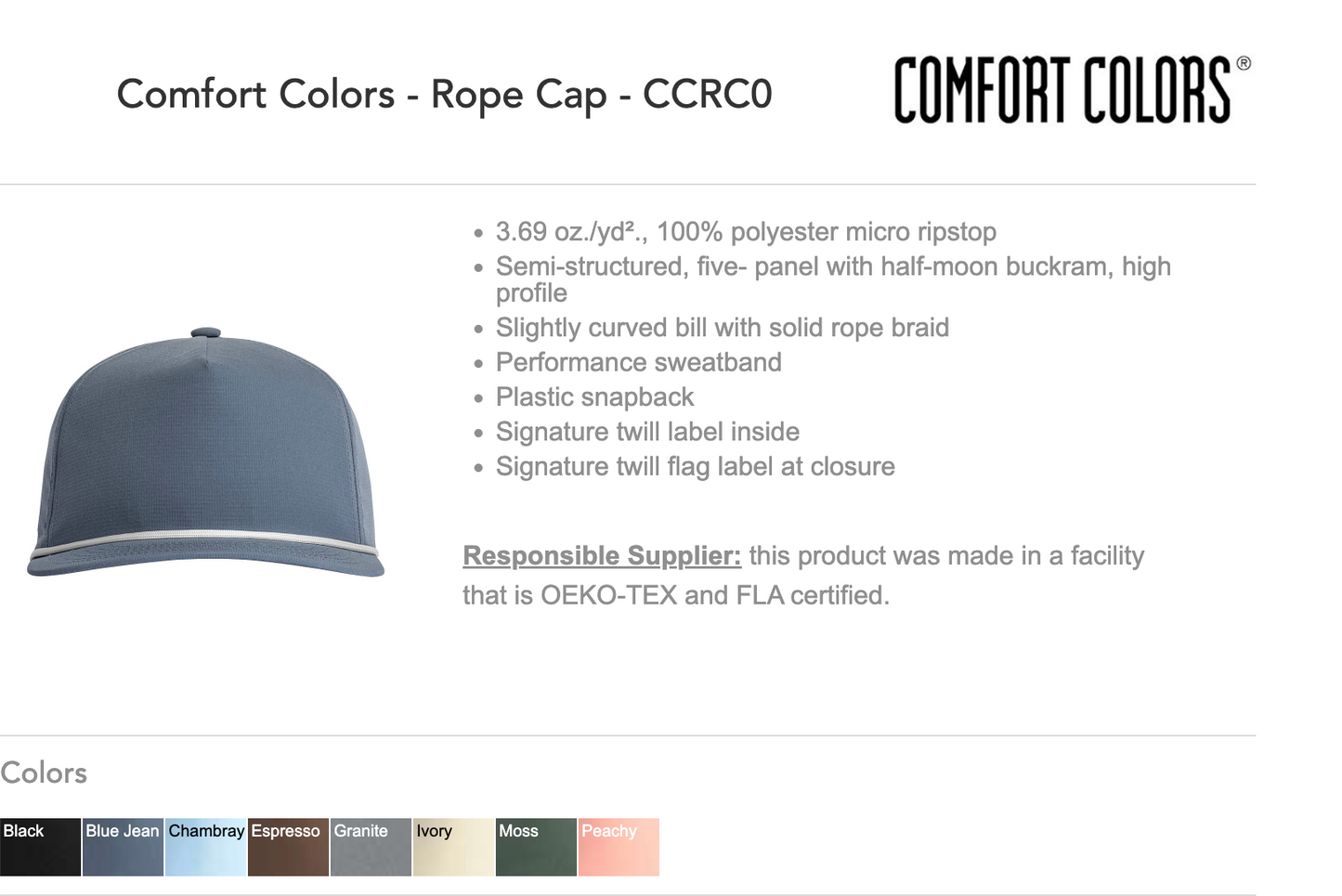 Comfort Color Dad Hat